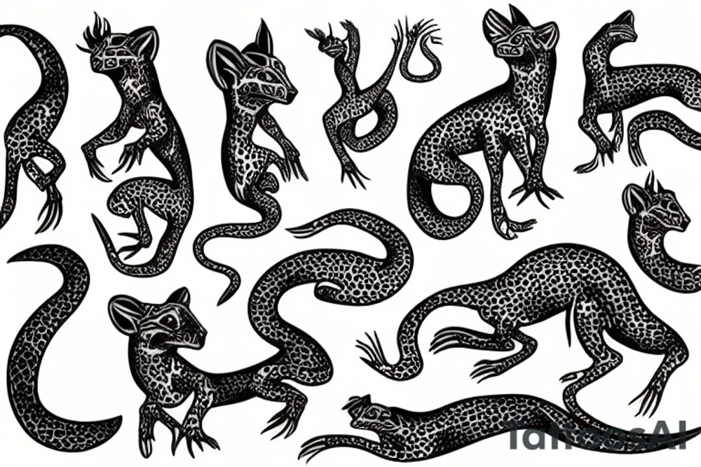 neck tattoo of a leapard tattoo idea