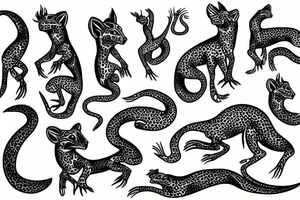 neck tattoo of a leapard tattoo idea