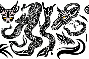 neck tattoo of a leapard tattoo idea
