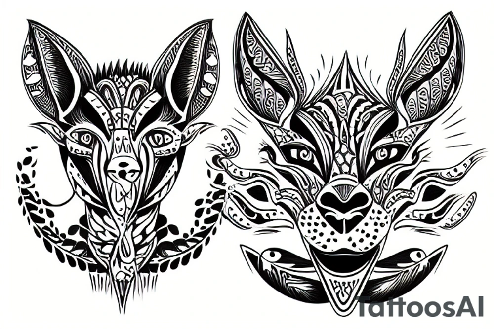 neck tattoo of a leapard tattoo idea