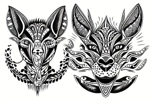 neck tattoo of a leapard tattoo idea