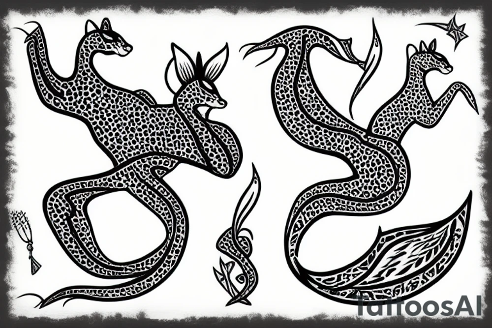 neck tattoo of a leapard tattoo idea