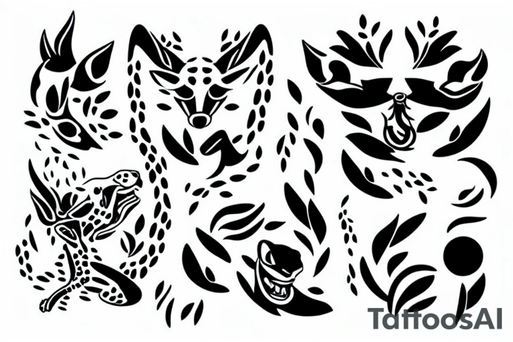 neck tattoo of a leapard tattoo idea