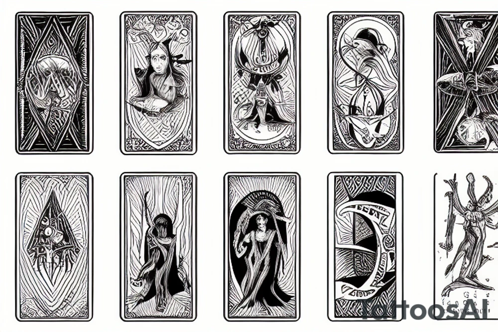 Tarot Card Sketch tattoo idea