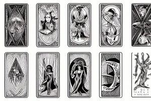 Tarot Card Sketch tattoo idea