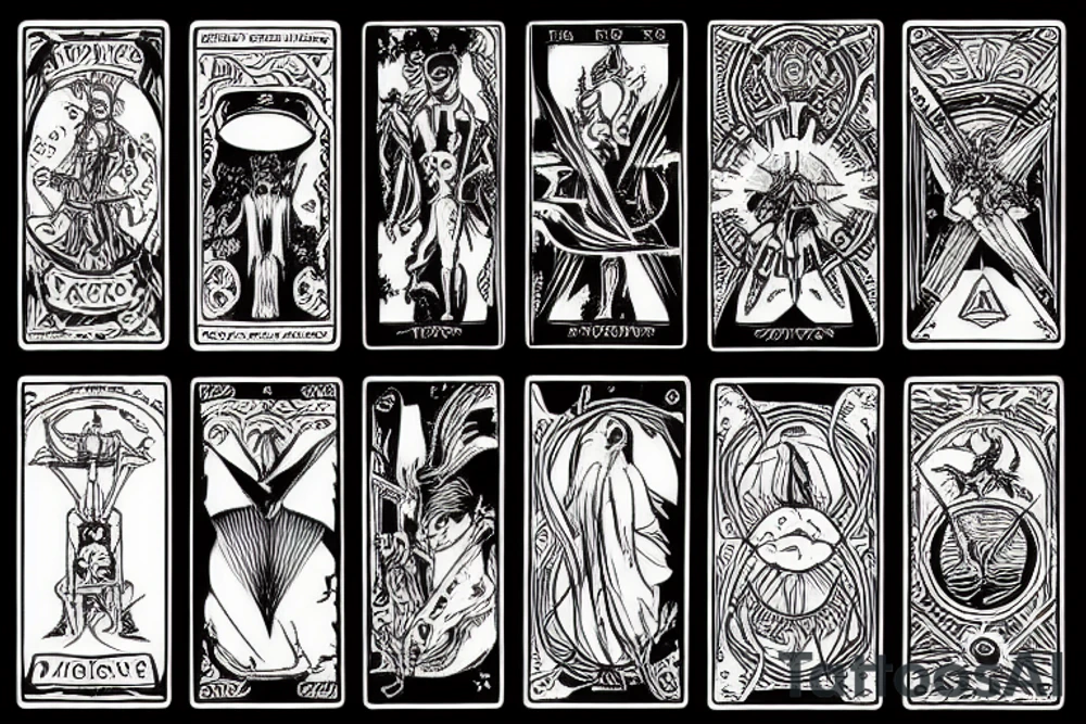 Tarot Card Sketch tattoo idea