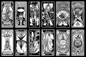 Tarot Card Sketch tattoo idea