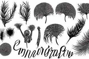 coriander and emu tattoo idea