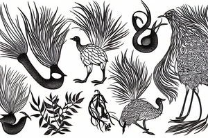coriander emu tattoo idea