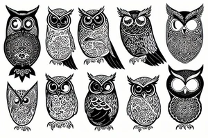 Owl Ying Yang tattoo idea