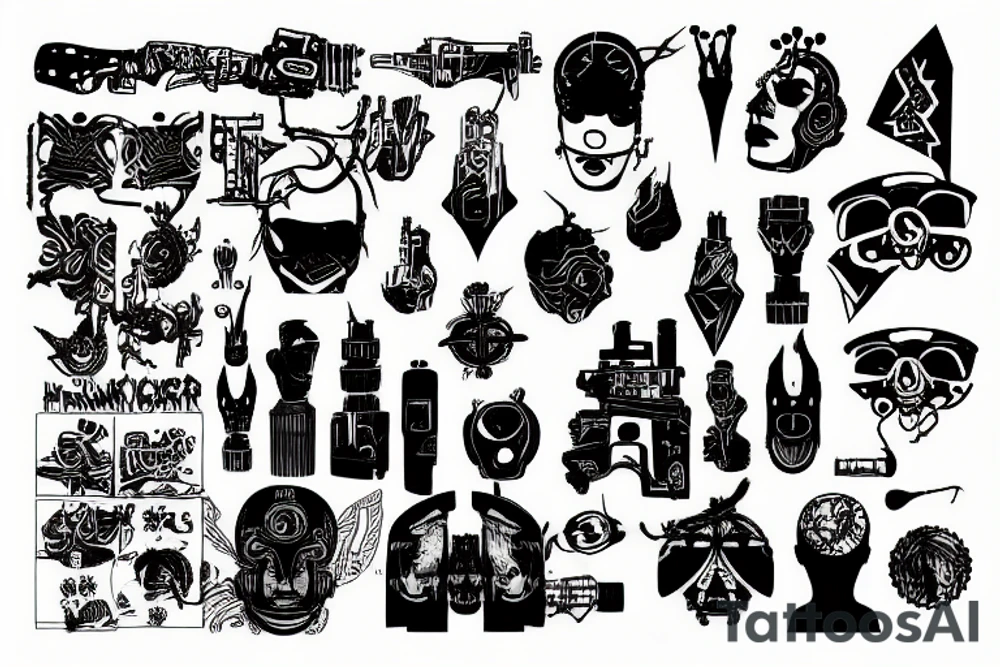 cyberpunk tattoo idea