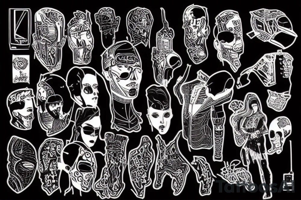 cyberpunk tattoo idea