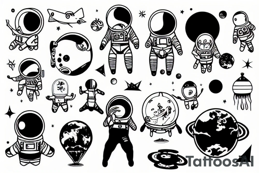 astronaut of ideas tattoo idea