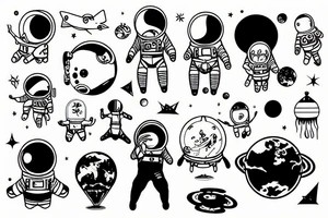 astronaut of ideas tattoo idea