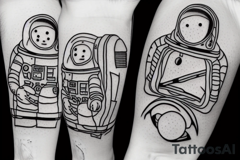 astronaut of ideas tattoo idea