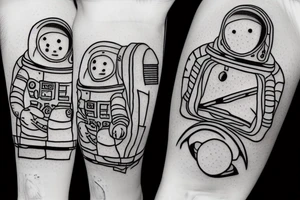 astronaut of ideas tattoo idea