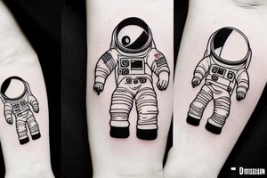 astronaut in a cosmos of ideas tattoo idea