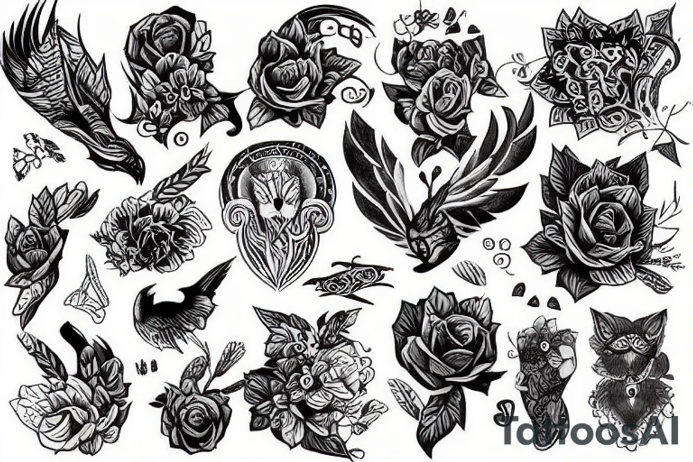 Чёрный кот с фотоаппаратом tattoo idea