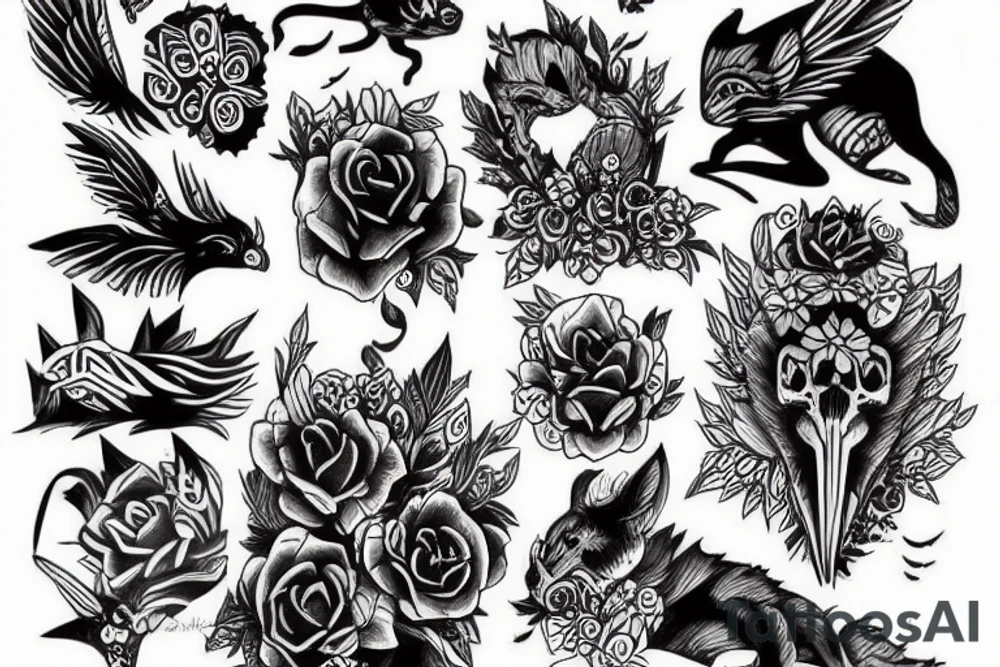 Чёрный кот tattoo idea