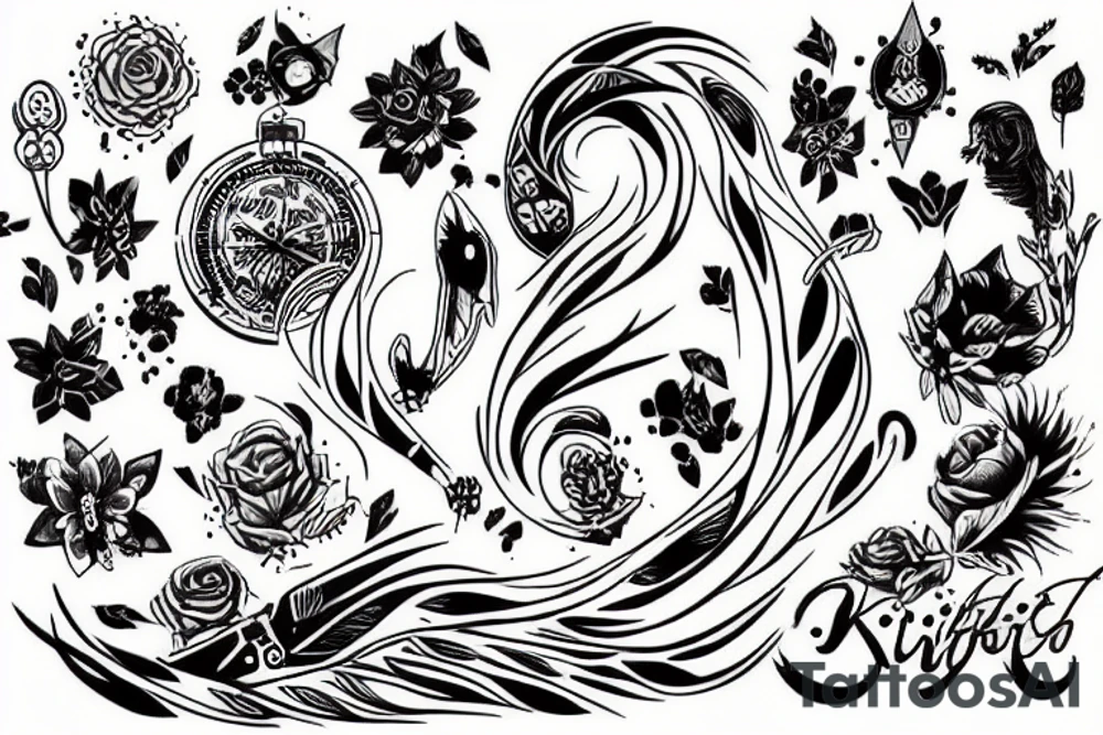 Чёрный кот tattoo idea