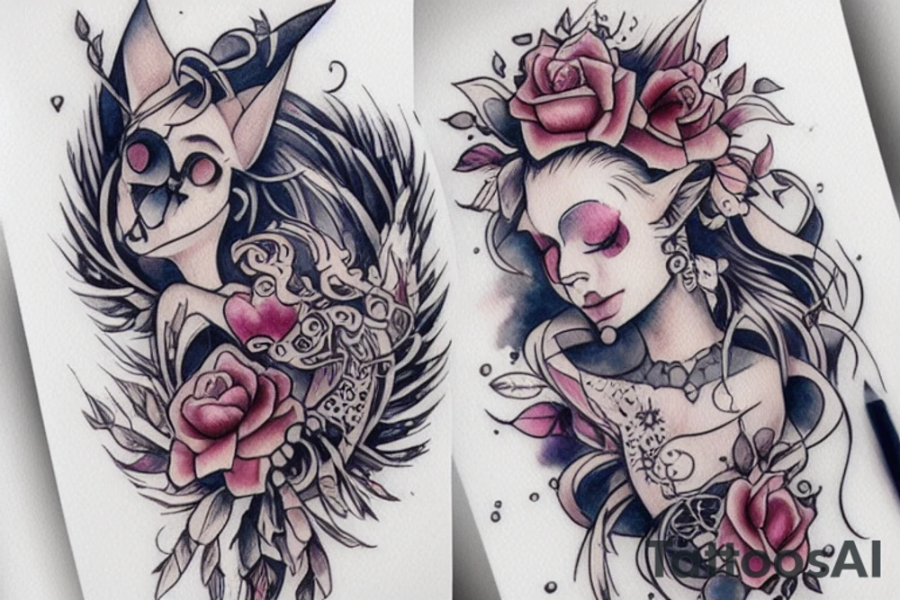 Чёрный кот tattoo idea