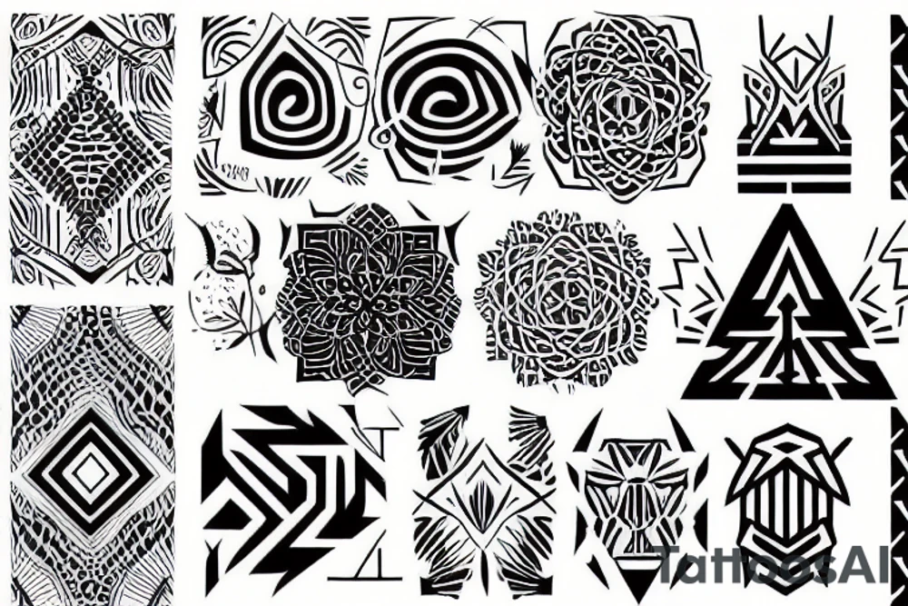 Fascinating pattern tattoo idea