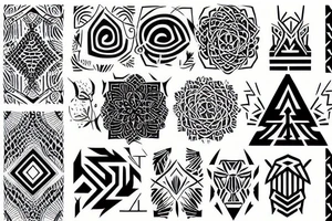 Fascinating pattern tattoo idea