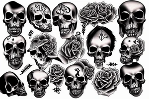 Death sitting on an optical illusion tattoo idea