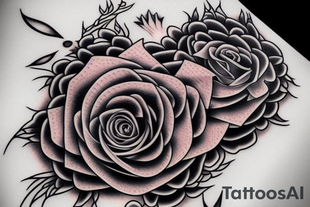 Death sitting on an optical illusion tattoo idea