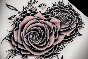 Death sitting on an optical illusion tattoo idea