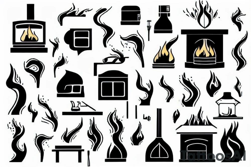 fireplace ashes tattoo idea
