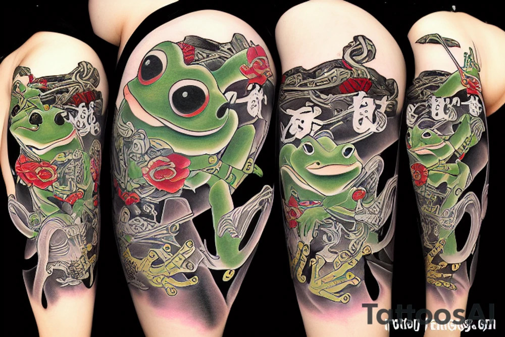 Frog samurai tattoo idea