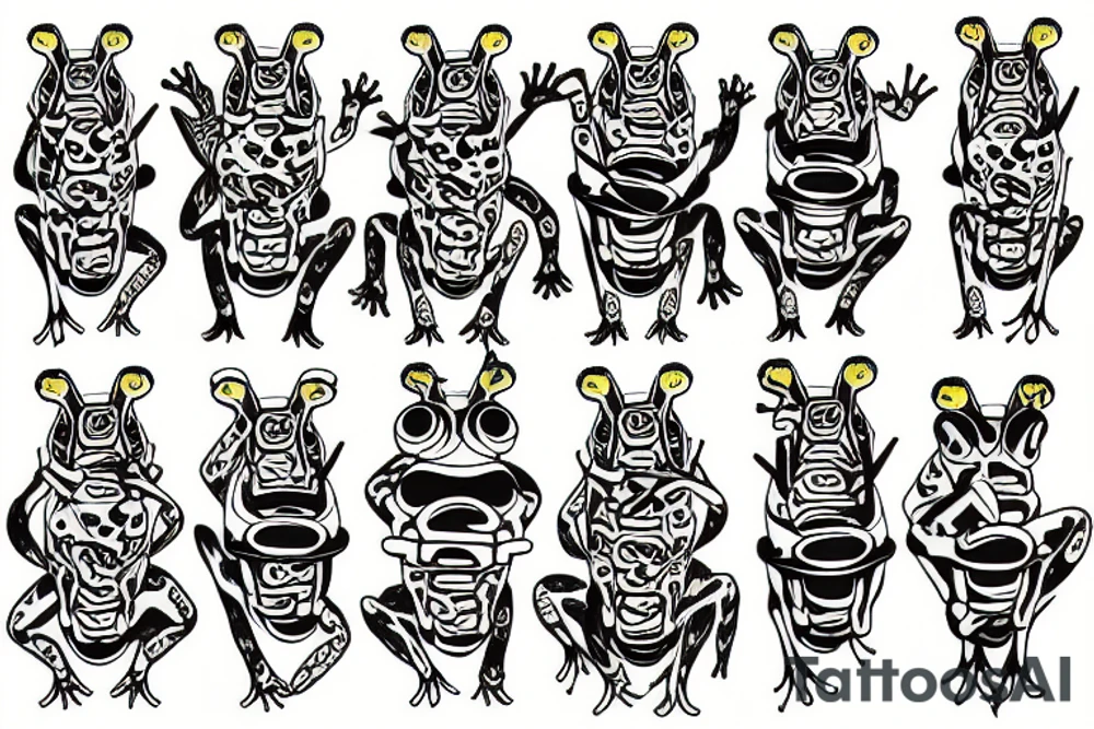 Frog samurai tattoo idea