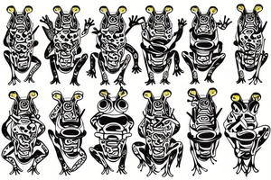 Frog samurai tattoo idea