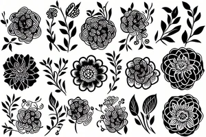 Floral tattoo idea