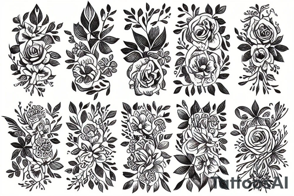 Floral tattoo idea