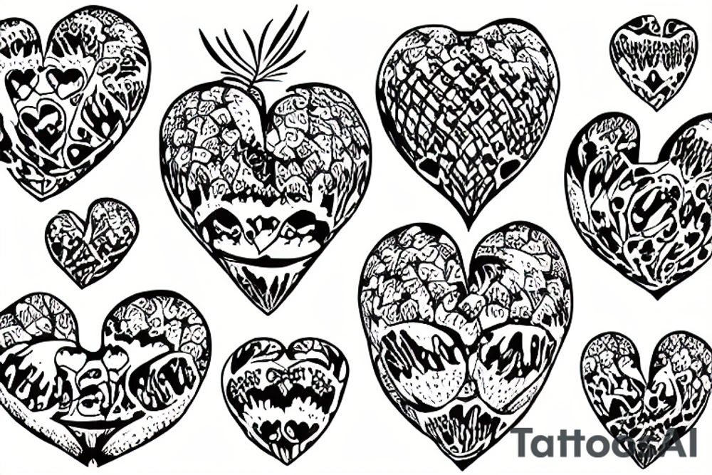pomegranate heart tattoo idea