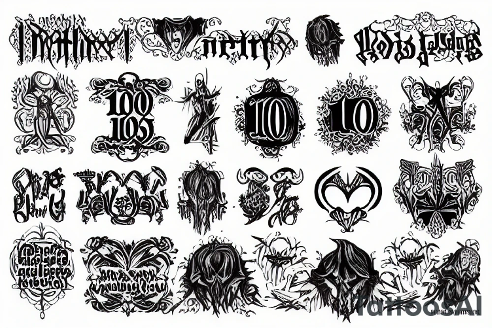 Gothic text that says 1035 tattoo idea
