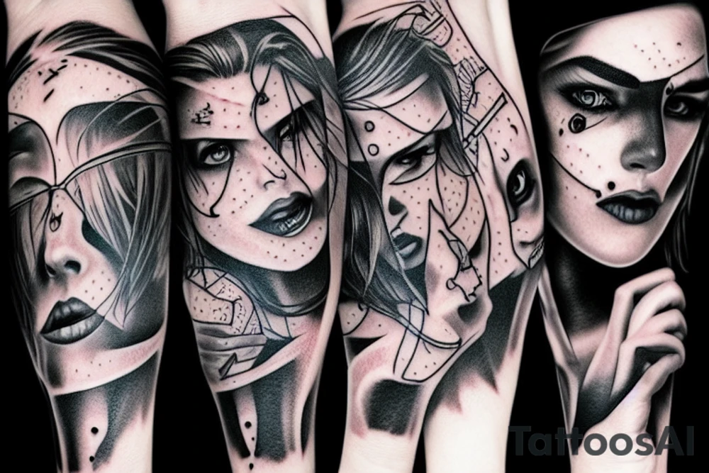 Modern vampire tattoo idea