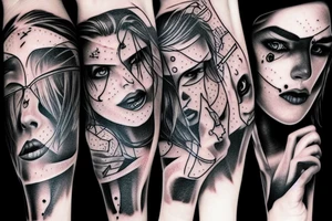 Modern vampire tattoo idea