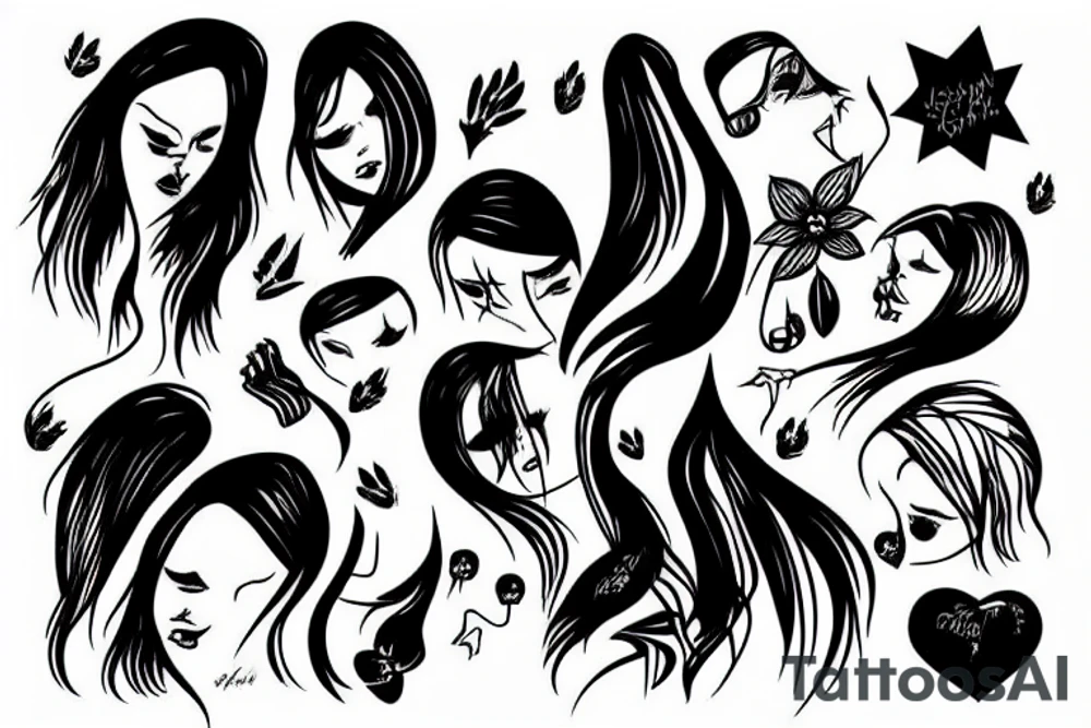 broken girl depressed trying to survive tattoo idea