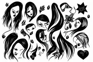broken girl depressed trying to survive tattoo idea