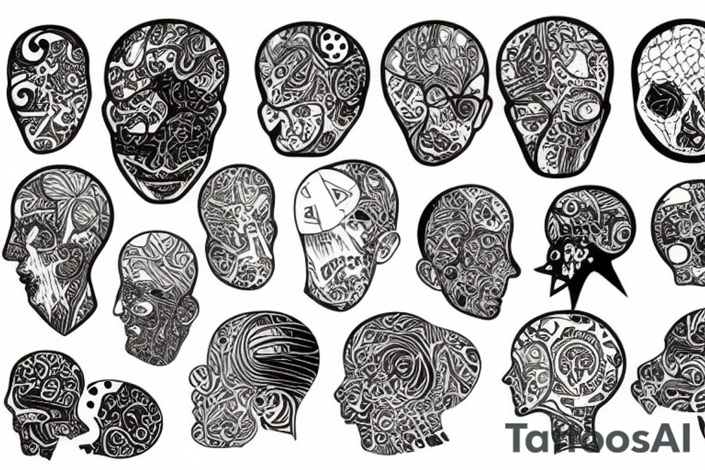 broken brain tattoo idea