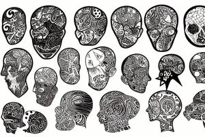broken brain tattoo idea