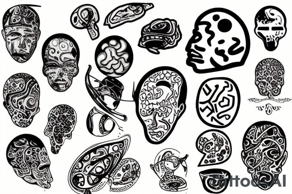 broken brain tattoo idea