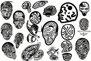 broken brain tattoo idea