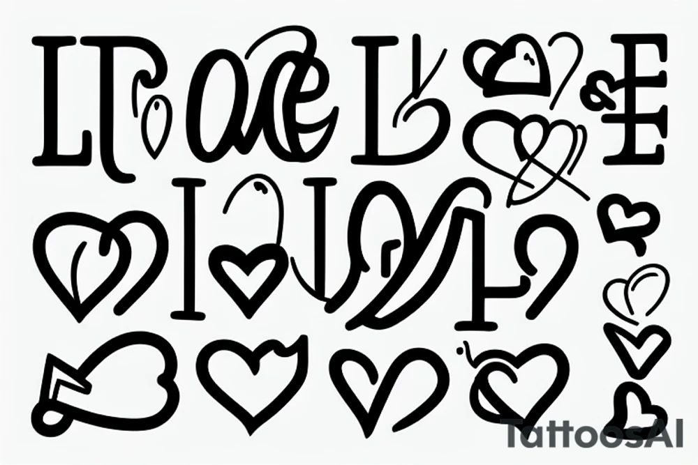 Love relationship and happiness tattoo idea