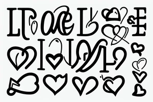 Love relationship and happiness tattoo idea