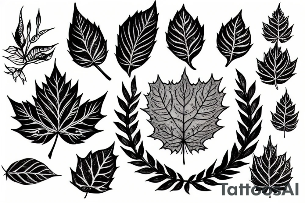 Temple of leafs tattoo idea