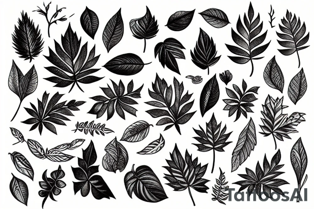 Temple of leafs tattoo idea